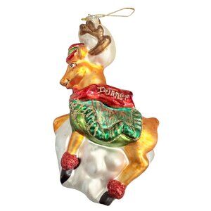 CVS Donner 2010 Blown Glass Christmas Ornament Reindeer Holiday Tree Decor Read